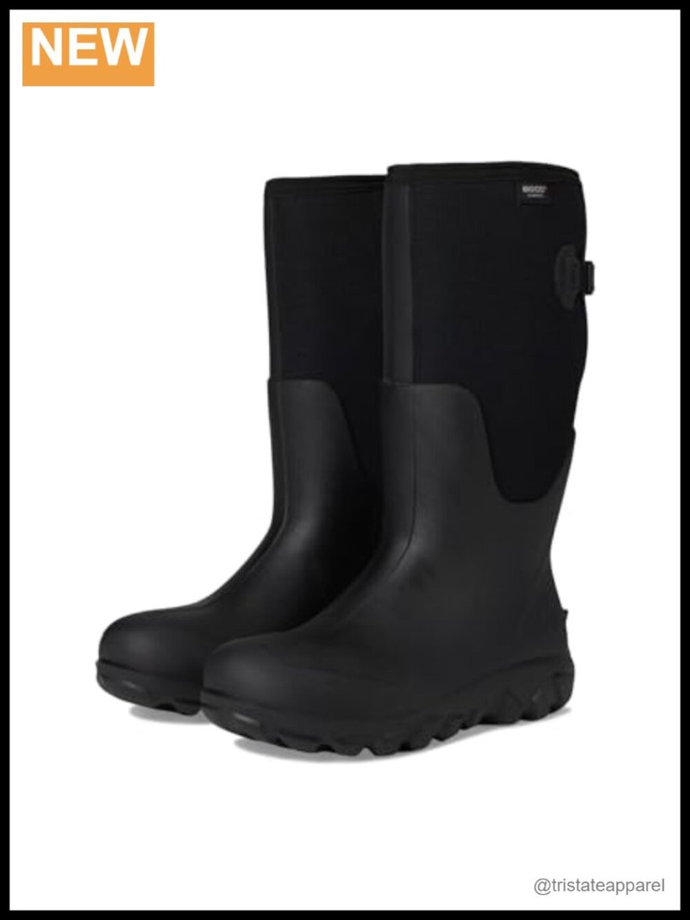 Waterproof Tall Rain Boots Seamless Adjustable Calf Natural Rubber